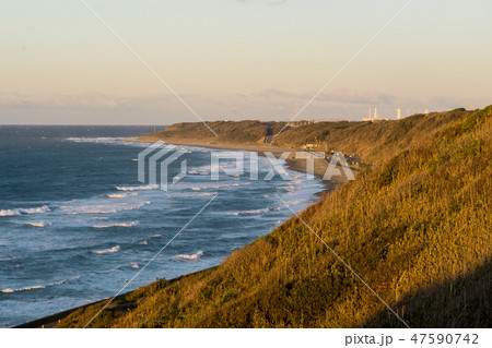 [静岡県]　御前崎海岸　朝焼け　日の出 47590742
