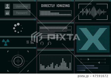 Radiation computer scan monitor. Radiation computer scan monitor. 47591672