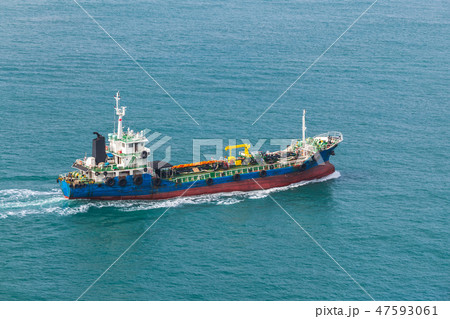 Industrial cargo ship in Busan port 47593061