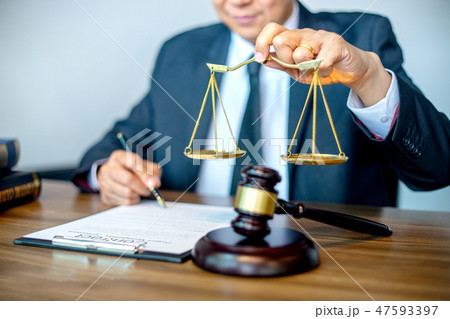Judge lawyer gavel work in office use the hand 47593397