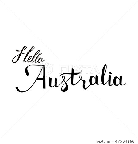 Hello Australia lettering and calligraphy 47594266