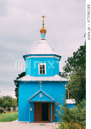Turov, Belarus. Building Of Wooden Orthodox Church Of All Saints 47596188