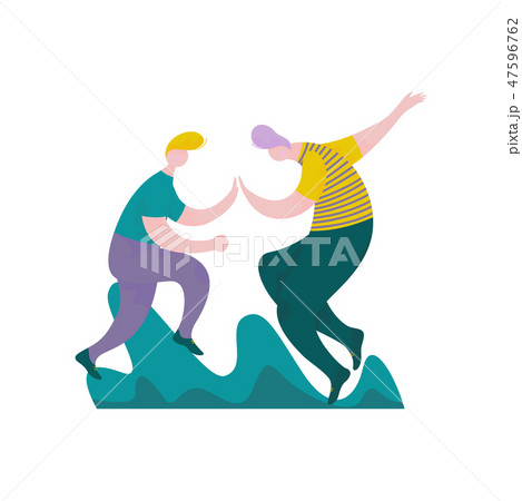 Guys Giving Five to Each Other, Male Characters Having Fun, Human Interaction, Friendship, Teamwork 47596762