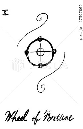 創作 手描きイラスト 運命の輪