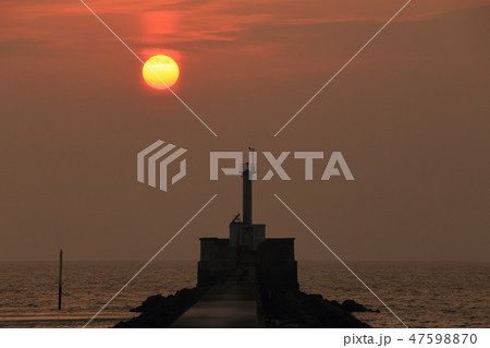 大牟田市 三池港 夕景、 大牟田市 三池港 夕景、 47598870