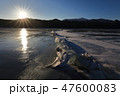 夕暮れ　御神渡りと糠平湖　ウペペサンケ山 47600083