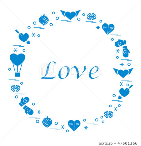different romantic symbols arranged in a circle different romantic symbols arranged in a circle 47601366