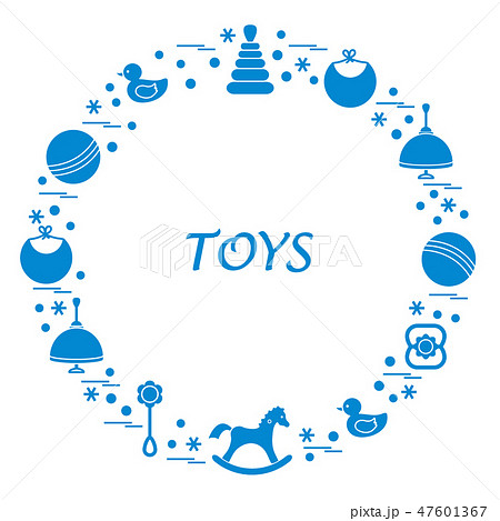 kids elements arranged in a circle 47601367