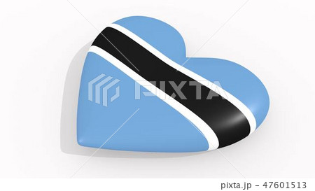 Heart in colors and symbols of Botswana Heart in colors and symbols of Botswana 47601513