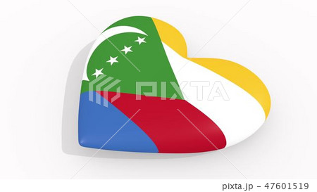 Heart in colors and symbols of Comoros Heart in colors and symbols of Comoros 47601519