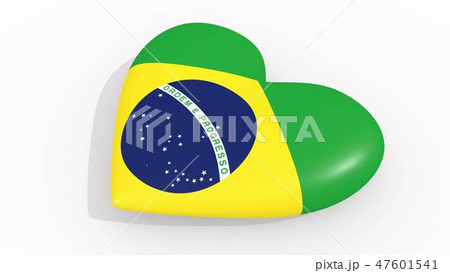 Heart in colors and symbols of Brazil Heart in colors and symbols of Brazil 47601541
