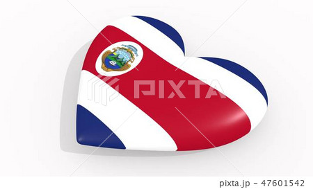 Heart in colors and symbols of Costa Rica 47601542