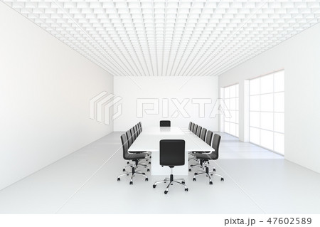 Conference room. Modern office with windows. 3D Rendering. 47602589