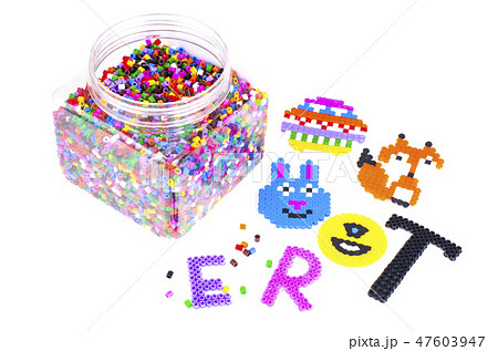 Mix color plastic particles children's mosaic 47603947