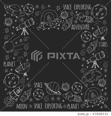 Space vector illustration. Science, technology pattern. Rocket and spaceships. Space vector illustration. Science, technology pattern. Rocket and spaceships. 47606532