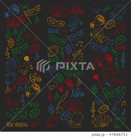 Theatre vector illustration. Entertaiment, cinema, stage, event. Background for banners, posters. Theatre vector illustration. Entertaiment, cinema, stage, event. Background for banners, posters. 47606751