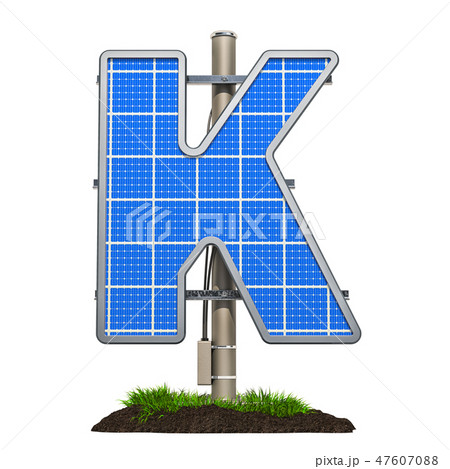 Solar panel in shaped of letter K 47607088
