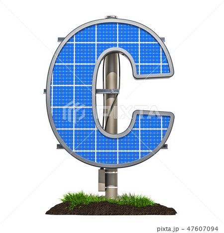 Solar panel in shaped of letter C 47607094