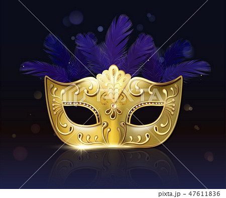 Carnival golden mask 47611836