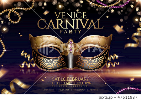 Venice Carnival Glamours Designのイラスト素材