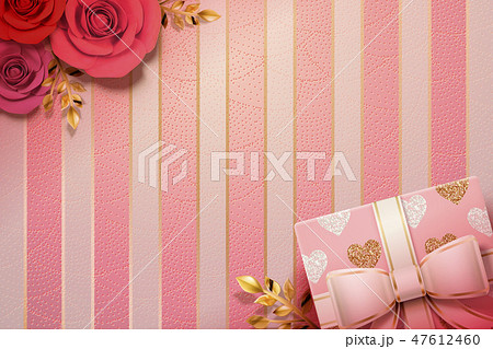 Valentines day striped background 47612460