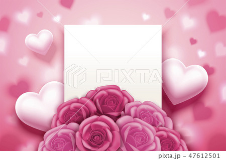 Romantic valentine's card 47612501