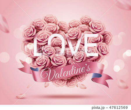 Romantic Valentine's Day template 47612569