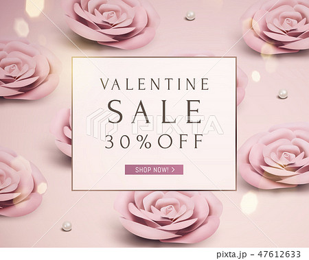 Valentine sale romantic template Valentine sale romantic template 47612633
