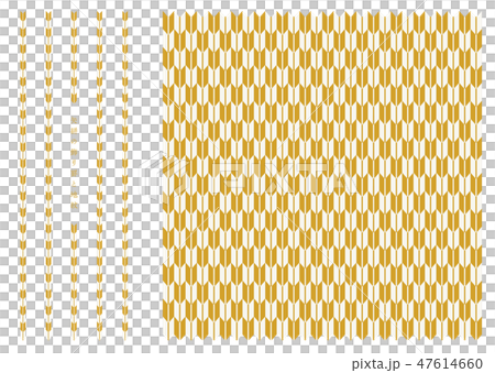 矢絣の飾り罫 山吹色 矢絣の飾り罫 山吹色 47614660