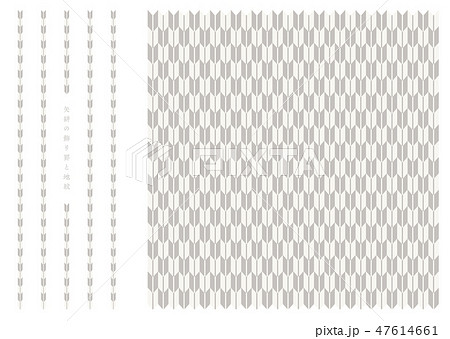 矢絣の飾り罫 ねずみ色 矢絣の飾り罫 ねずみ色 47614661