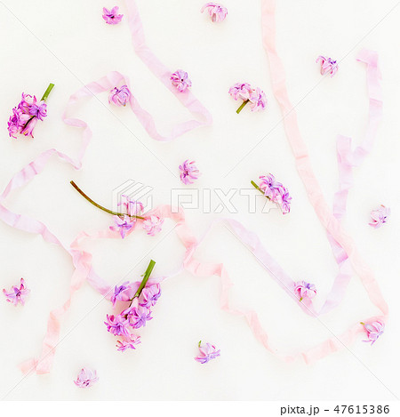 Pattern made of pink hyacinth petals Pattern made of pink hyacinth petals 47615386
