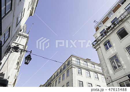 Streets of Lisbon typical cable tram 47615488