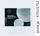 Brochure with black abstract design cover, party flyer in A4 with grey smooth round for club, 47615702