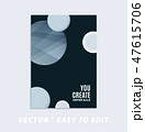 Brochure with black abstract design cover, party flyer in A4 with grey smooth round for club, 47615706