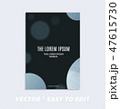 Brochure with black abstract design cover, party flyer in A4 with grey smooth round for club, 47615730