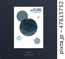 Abstract design brochure cover, creative flyer in A4 with grey round shapes for branding, marketing 47615752