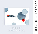 Abstract design brochure cover, creative flyer in A4 with grey round shapes for branding, marketing 47615758