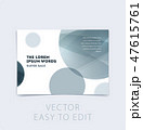Abstract design brochure cover, creative flyer in A4 with grey round shapes for branding, marketing 47615761