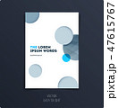 Abstract design brochure cover, creative flyer in A4 with grey round shapes for branding, marketing 47615767