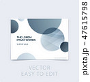Abstract design brochure cover, creative flyer in A4 with grey round shapes for branding, marketing 47615798