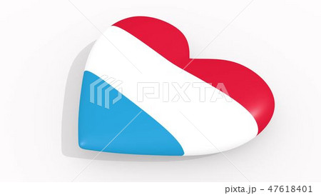 Heart in colors and symbols of Luxembourg, loop 47618401