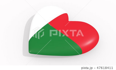Heart in colors and symbols of Madagascar, loop 47618411