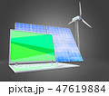 3d illustration of solar  with laptop 47619884