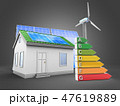 3d illustration of house with efficient ranks 47619889