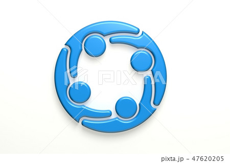 Business People strategy teamwork in blue. 3D Render Illustration 47620205