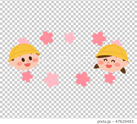 Cherry frame of elementary school kindergarten child Cherry frame of elementary school kindergarten child 47620483