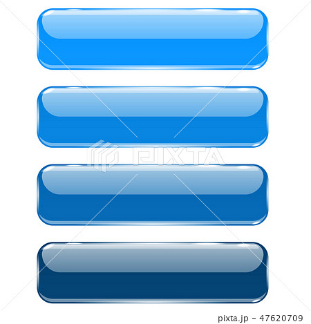 Blue 3d glass buttons 47620709