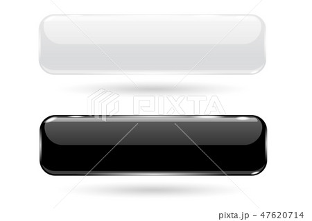 Black and white 3d glass buttons Black and white 3d glass buttons 47620714