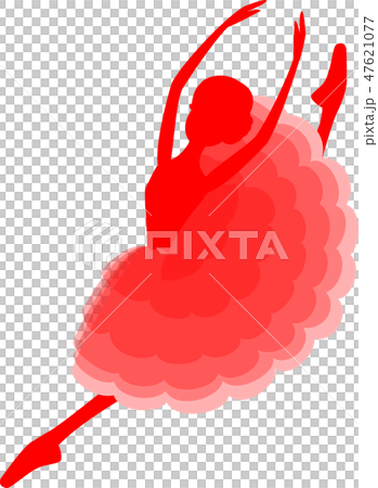 Ballet Ballerina Carmen Silhouette Jump Red Gradation Ballet Ballerina Carmen Silhouette Jump Red Gradation 47621077