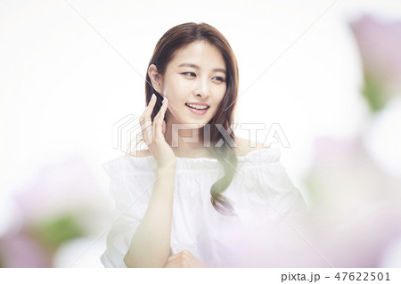 若い女性 韓国人 ビューティー 47622501
